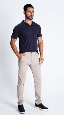 CALÇA COLLOR MASCULINA SKINNY REF1038 - AREIA