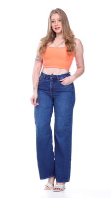 CALÇA JEANS FEMININA WIDE LEG REF5223