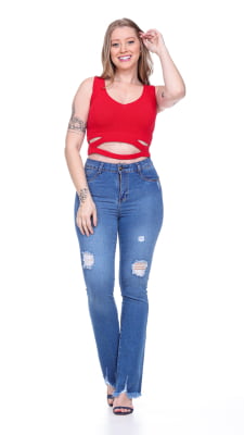 CALÇA JEANS FEMININA FLARE REF5209