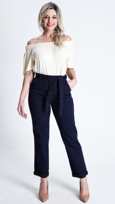 CALÇA JEANS FEMININA RETA CROPPED REF5240