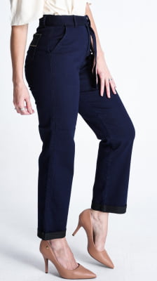 CALÇA JEANS FEMININA RETA CROPPED REF5240