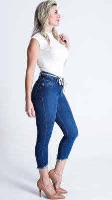 CALÇA JEANS FEMININA SKINNY CROPPED REF5237