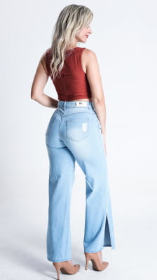 CALÇA JEANS FEMININA WIDE LEG REF5241