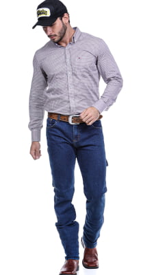 CALÇA JEANS MASCULINA CARPINTEIRO REF1050 - STONE