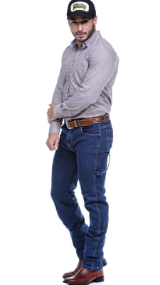 CALÇA JEANS MASCULINA CARPINTEIRO REF1050 - STONE