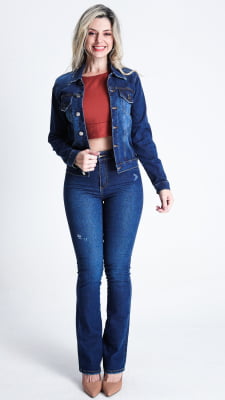 JAQUETA JEANS FEMININA REF3005