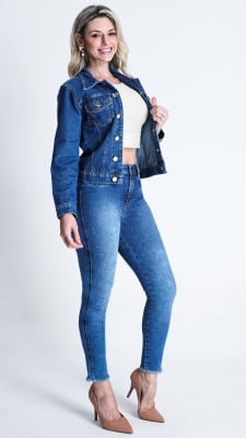 JAQUETA JEANS FEMININA REF3006