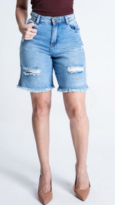 BERMUDA JEANS FEMININA JORTS REF8025