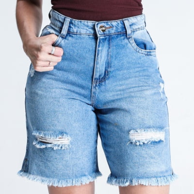 BERMUDA JEANS FEMININA JORTS REF8025